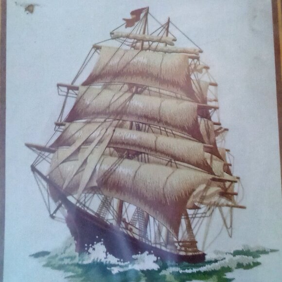 Vintage Sunset Stitchery Crewel Kit BEFORE THE WIND by Eileen Violet NIP - Picture 3 of 6